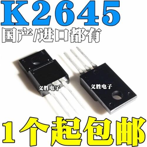 6pcs/lot 2SK2645 K2645 TO-220F 600V 9A 1.2 LCD power switch tube MOS FET transistor