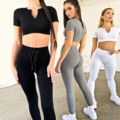 Seamless Women Yoga Set Sports Suits Athletic Wear Sports Workout Clothes Bra Crop Top Shorts High Waist Leggings Gym Suits