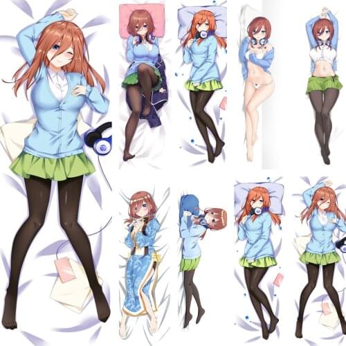 2019-July update Anime The Quintessential Quintuplets Nakano Nino Dakimakura body Pillow case Hugging Body Pillow Cover