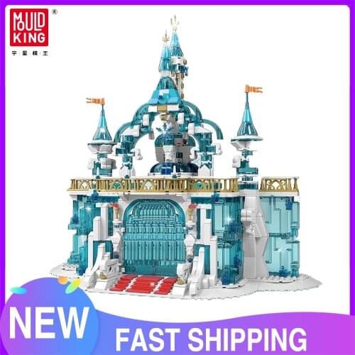 MOULD KING Building Blocks Girls Ice Snow Magic Castle Princess Palace Brick Children Birthday Gift Toys