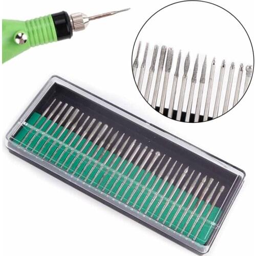 Nail Art Drills Bits 30Pcs/Set Milling Cutter For Electric Drill Manicure Machine Polishing Grinding Head Nail Art Accessories