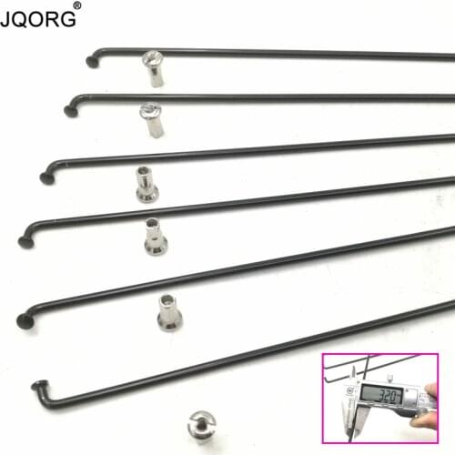 JQORG Black Color 10G Spokes Diameter 3.2mm Length In 60-210mm Customize Electric Motorcycle Spokes 304 Stainless Steel Spokes