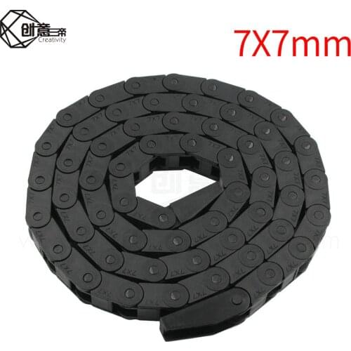 Carrier Cable Routing Drag Chain Wire Towline Track 1M 7x7mm L1000mm for CNC 3D Printer Router Machine Tools