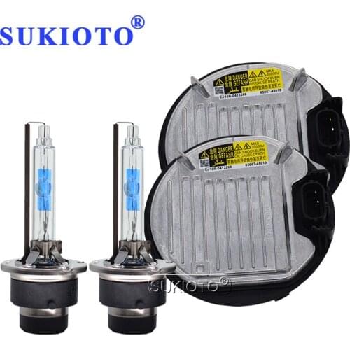 SUKIOTO 55W D4S Xenon Headlight Ballast Kit For Toyota Lexus 8596745010 85967-02010 85967-45010 55W D2S Xenon HID Kit 5500K