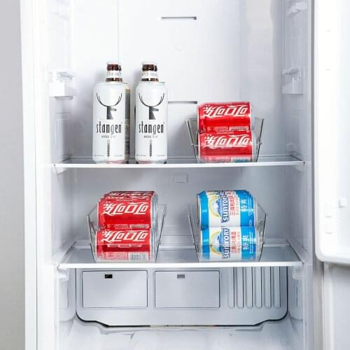 Refrigerator Storage Box Household Beer and Beverage Sorting Box Kitchen Transparent Superimposable Storage Artifact