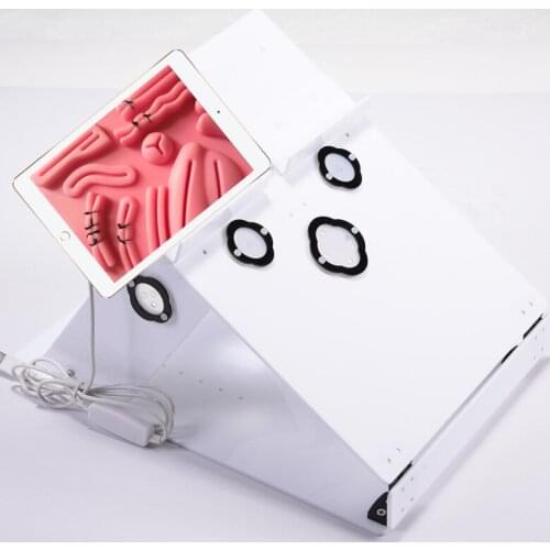 Laparoscopy Simulation Training Box Laparoscopic Simulator Instruments Foldable Operation Box With Built-in Light Surgical Tools