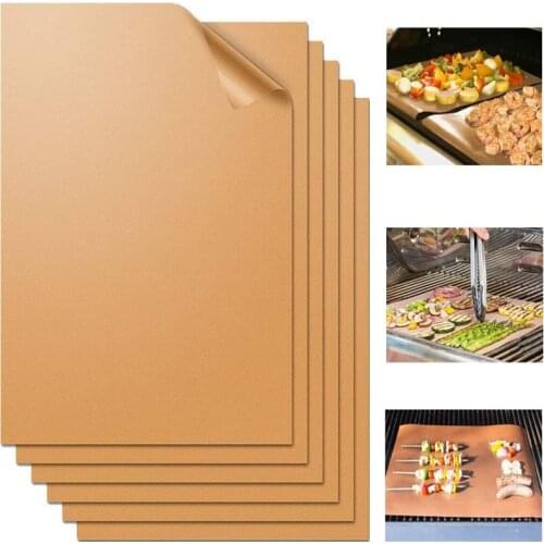 40x33cm Non-Stick BBQ Grill Mats Baking Mat Reusable PTFE Grilling Liners Cook Pad Outdoor Picnic Cooking Barbecue Oven Tools