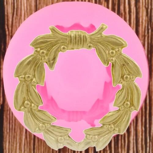 Leaves Garland Border Silicone Molds Leaf Cupcake Topper Fondant Cake Decorating Tools Chocolate Baking Candy Polymer Clay Mould