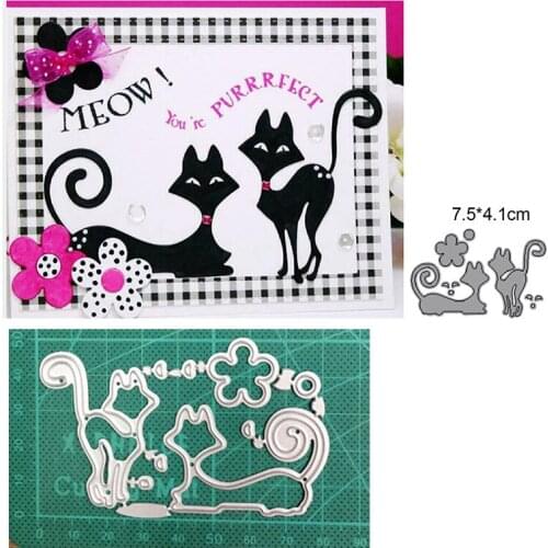 Craft dies metal cutting dies cut die couple naughty cat Scrapbooking dies paper craft knife mould blade punch stencils dies