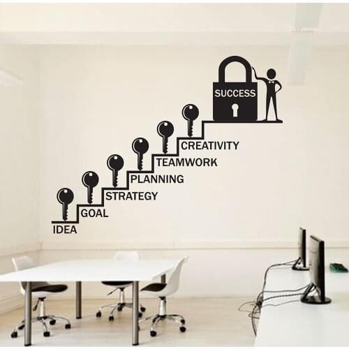 Office Success wall decal Vinyl Office Business Ladder of success Wall Sticker Vinyl Art Decor for Office Decor Poster X178