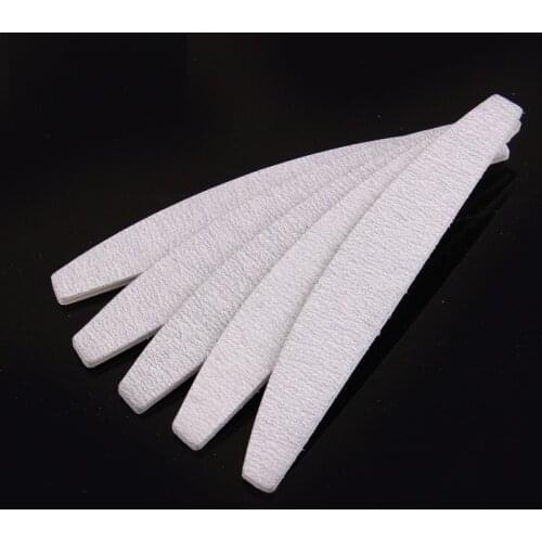 Wholesale Excellent Crescent Nail File Double Side Buffing Grit Curved Manicure Nail Art Beauty Buffer 600pcs/lot Free Shipping