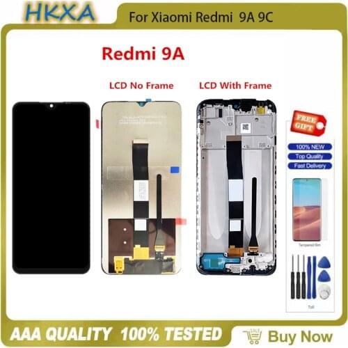 100% Original LCD For Xiaomi Redmi 9 9A 9C LCD With Frame Display Touch Screen Assembly For Redmi 9A 9C LCD Display Screen