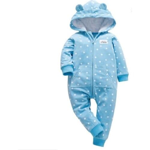2020 fall winter baby clothes new born boy girl long sleeve hooded jumpsuit toddler onesie costume fleece overalls infant romper