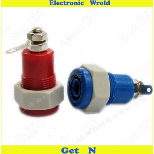 500pcs/lot 4mm Banana Jack Socket 4mm Panel Connector Pure Copper High Pressure Safe Terminal Connectors