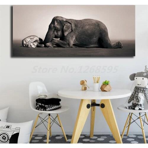 Ashes And Snow Elephant Boy Canvas Painting Print Living Room Home Decor Modern Wall Art Oil Painting Poster