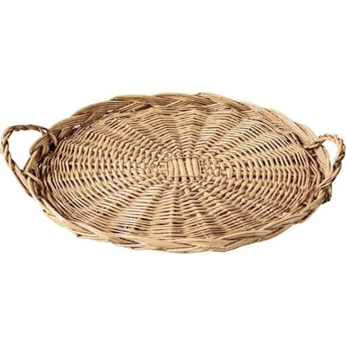 Tray Round Storage Baskets BreadTray Food Pan Vietnam Lightweight And Beautiful Strong And Durable Classic Weave Fruit Dish