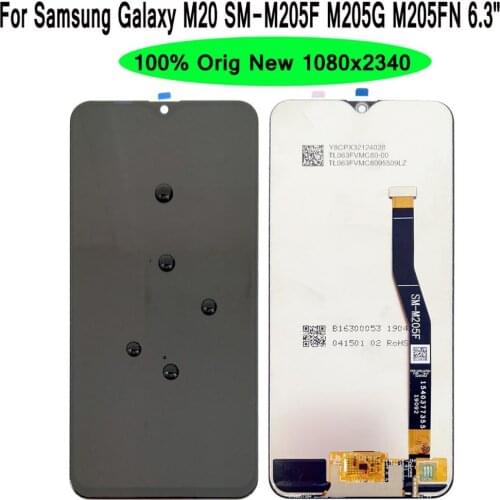 Shyueda Original For Samsung Galaxy M20 SM-M205F M205G M205FN 6.3" LCD Display Touch Screen Digitizer
