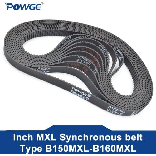 POWGE 10pcs MXL Timing belt B150 B151 B152 B153 Width 6.35mm 025 Teeth 150 151 152 153 Synchronous belt B150MXL B151MXL B153MXL