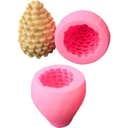 Pine Cone 3D Candle Soap Mould DIY Candle Epoxy Mold Handmade Candles Aroma Wax Soap Molds for Decoration