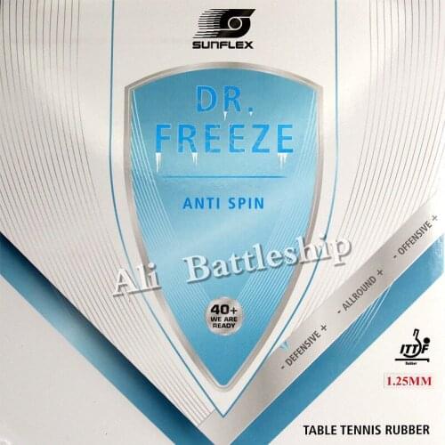 SUNFLEX DR.FREEZE ARC-PROOF Anti-arc (Anti-loop, Anti Spin, Defensive) Anti Power Rubber with Sponge 1.25mm Cake Sponge Light