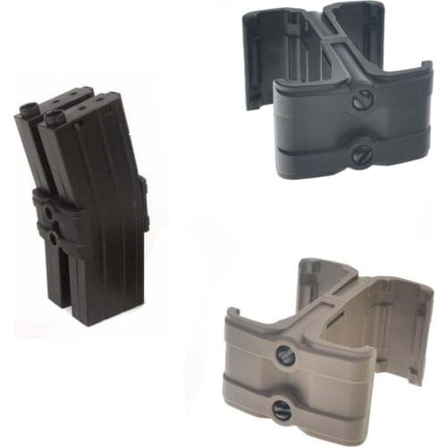 Tactical Airsoft Magazine Parallel Connector Mag Coupler Clip Black Mud Color with Wrench for Hunting Accessories