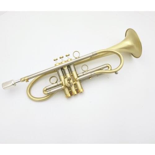 High Quality Trumpet Bb Tune Brass Gold Plated Surface Professional Music Instruments With Case