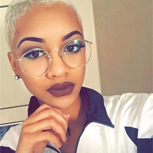 Gold round clear glasses eye glasses frame women men glasses transparent round fashion nerd myopia optical korean glasses oculos