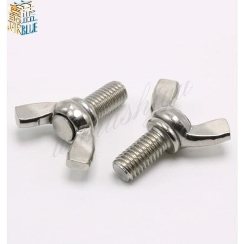 10pcs/lot M3 M4 M5 M6 M8 M10*L Stainless Steel Butterfly bolt Wing screw Claw bolt