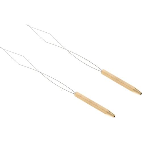 2 Pieces Fly Tying Bobbin Threader Half Hitch Tool Fly Fishing Tying Thread