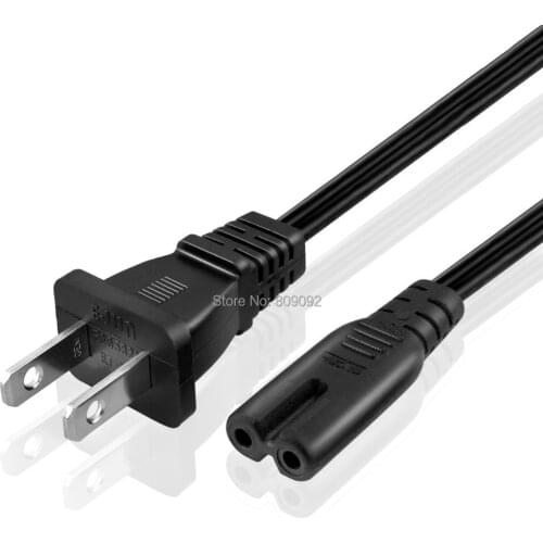30cm/3M Figure 8 IEC320 C7 AC Power Cable to US Plug 2Pin Adapter Extension Cord for PC/TV/Printers/Cameras/PS4
