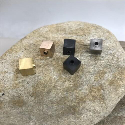 316l Stainless Steel Metal Square Charms Beads 2mm Hole Size Spacer Beads For DIY Jewelry Making Bracelet Beads