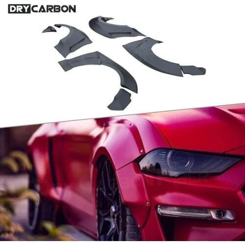 4pcs/set Mudguards for Ford Mustang 2018-2020 Fiber Glass Fender Flares Wheel Eyebrow Protector Car Body