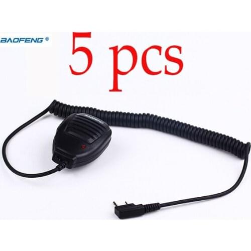 5pcs Promotion Portable Radio Speaker Microphone PTT Baofeng Mic For Vhf Uhf Dual Band Mobile Radio UV5R UV3R BF-888S gt-3 Parts