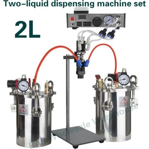Semi Auto Glue Dispenser for Epoxy Resin AB Mixing Doming Liquid Glue Dispensing Machine Equipment/Two-liquid dispensing machine