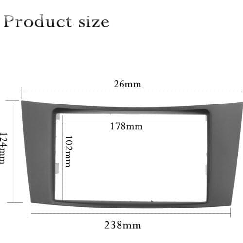 Double Din Car Radio Fascia for 2001-2009 Mercedes BENZ E CLASS W211 CLS CLASS C219 DVD CD Stereo Trim Panel Dash Kit Face Plate