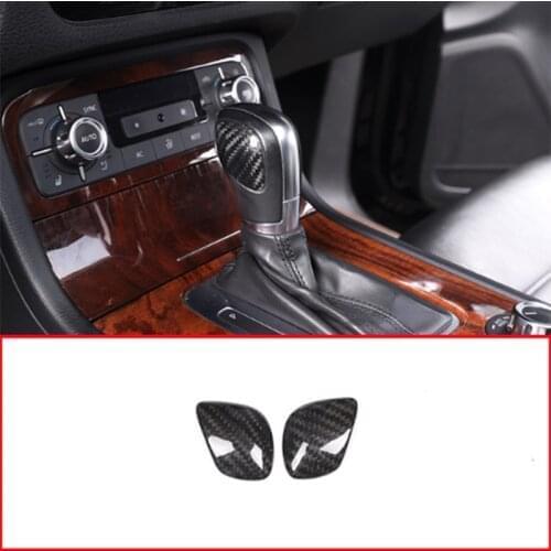 Car Accessories For Volkswagen Touareg 2011-2018 Real Carbon Fiber Material Car Gear Shift Head Cover Trim