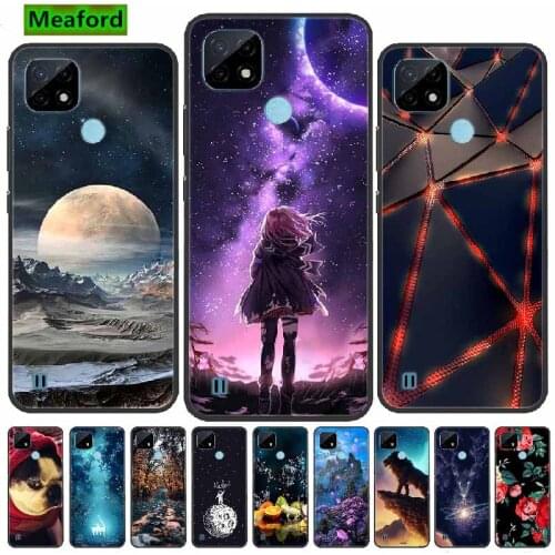 For Realme C21 Case 6.5" Soft TPU Silicone Cartoon Phone Case For OPPO Realme C21 C 21 2021 Case RealmeC21 Protective Back Cover