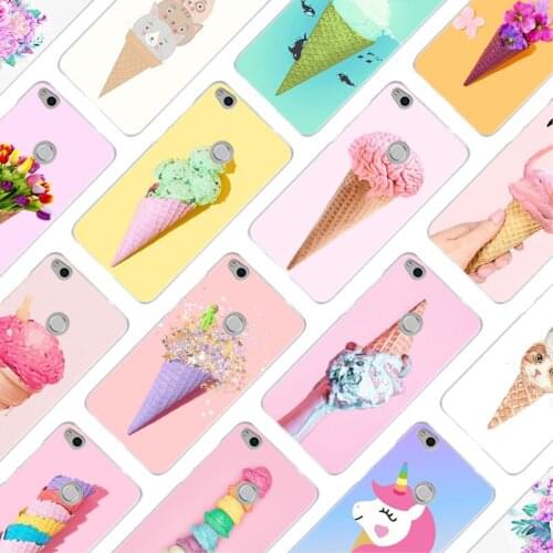 MLLSE Colorful Dessert Ice Cream Fashion Case Cover for Huawei NOVA 3 3i 4 Honor V20 8X 8A 7A Pro 7X 7C 7S 8 9 10 Lite Play Hot
