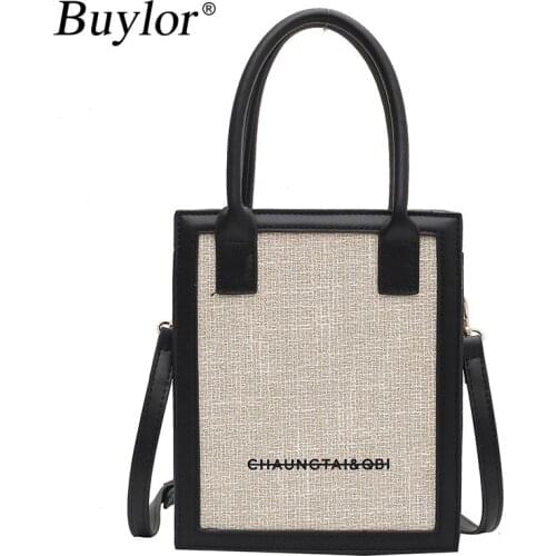 Buylor Designer Handbags Women Summer Travel Shopper Bag Trend Fashion Solid Crossbody Bags for Women Straw Shoulder Bag
