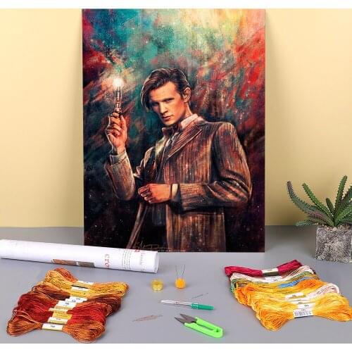 Portrait Printed Canvas 11CT Cross-Stitch Complete Kit DIY Embroidery DMC Threads Knitting Hobby Sewing Painting Wholesale