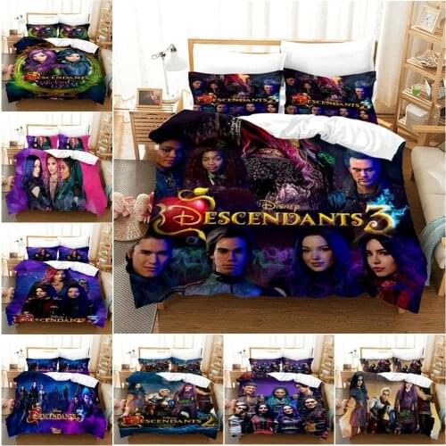 Descendants 3 Home Textile Pillow Case 3D Bed Linen Duvet Covers Comforter Bedding Sets Bed Set Home Decor Bedding
