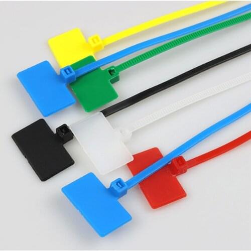 100Pcs Multiple Colour Nylon Cable Tie Label Self-locking Cable Ties 4*150MM Used To Classify Wires And Cables