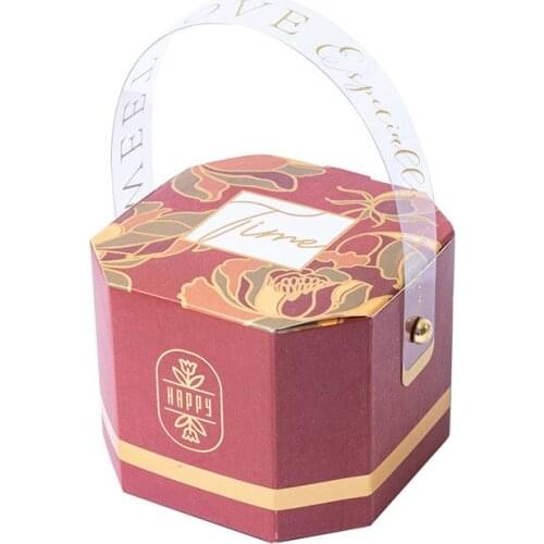 European-style Creative Square Wedding Favors Candy Box Packaging Paper Chocolate Boxes Gift Bags For Baby Shower Party Supplies