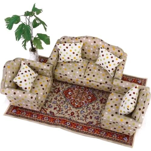 Imitated Dollhouse Plant Glass and Fabric Green Plant Miniature Collection