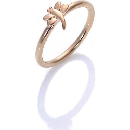 Fashion Gold Rhodium Color Plated Dragonfly Simple Spinning Brass Rings For DIY Name Ring Statement Engagement Party Jewelry