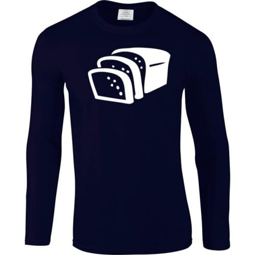 Loaf Of Sliced Men Cotton High Quality O-neck T Shirt Tees Tops Man Fashion Casual Long sleeved T - shirt Wholesale