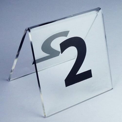 Hot Number 1-30 Tent Style Acrylic Table Numbers Digital Card seating cards 3D Stereo Acrylic Table Number Card standing 30pcs
