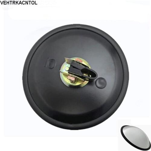 New 21.5cm Diameter Forklift Truck Excavator Front Wheel Mirror Blind Spot Rearview Side Mirror Steel Shell Aluminum Plated