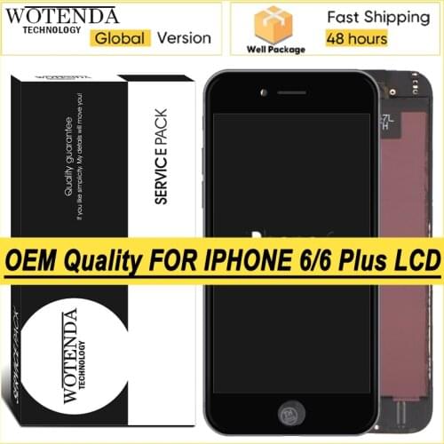Original OEM Display For iPhone 6 Plus LCD Touch Screen Digitizer Assembly Repair Parts with Service Pack