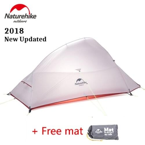 Naturehike 2018 Newest Updated CloudUp 2 Person Ultralight Outdoor Hiking Tent 20D Fabric Waterproof Camping Tent With Free Mat
